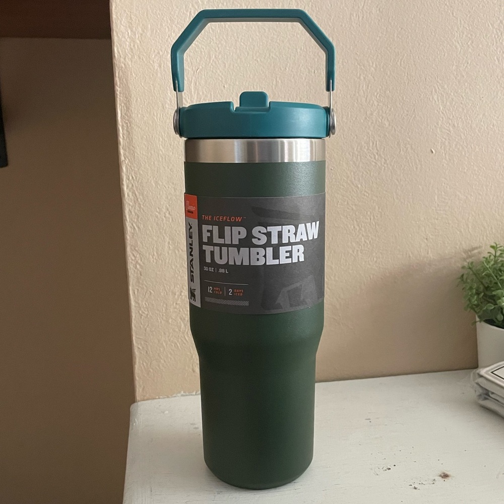Stanley 30 oz. IceFlow FlipStraw Tumbler in Spirulina